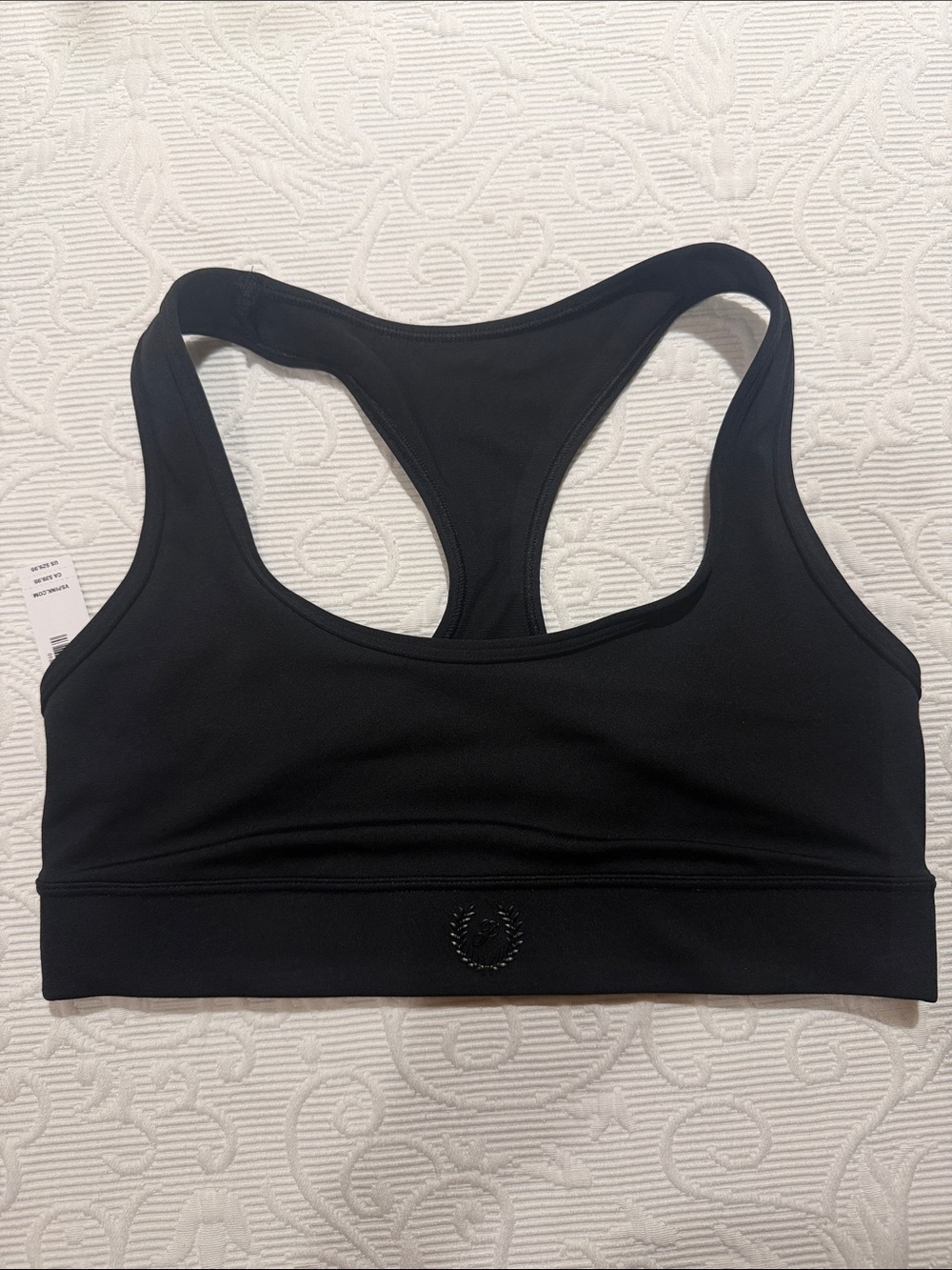 PINK Victoria's Secret Black Racerback Sports Bra Small NWT